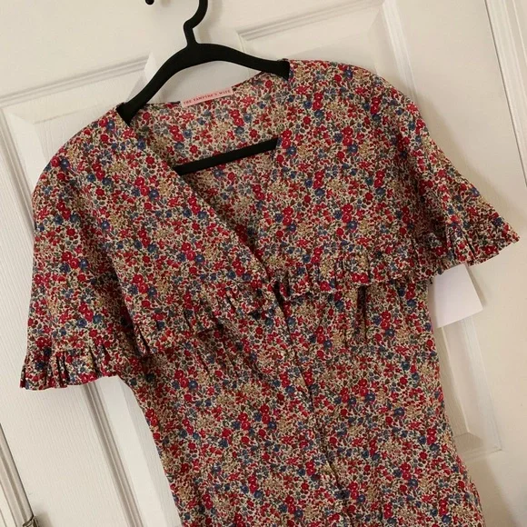 Vampires Wife CHARLOTTE LIBERTY FLORAL-PRINT COTTON DRESS Size